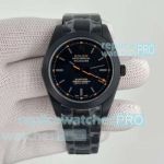 AAA Copy Rolex Milgauss Automatic Watch Black With Orange Hands 